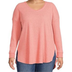 4XL Terra & Sky Waffle Knit Top